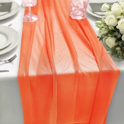 tafelloper oranje 70x300cm 1 stuk, tafelloper stoffen tafeldecoratie, decoratieve tafelloper bruiloft voor bruiloftdecoratie, tafeldecoratie verjaardag, babyborrel