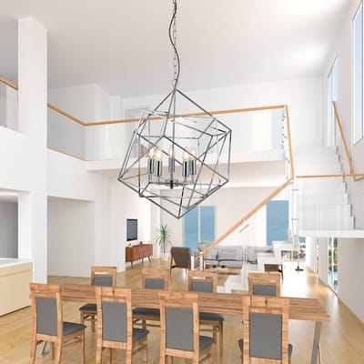 Searchlight Hanglamp Cube met kooikap