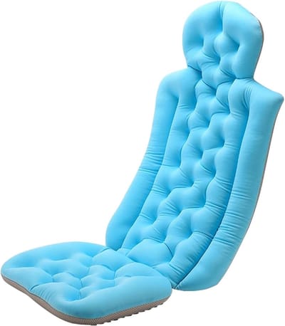 Badkussen Volledig Lichaam - Luxe Bad Accessoire - Ontspannen in Bad - Ergonomisch Ontwerp - 39x32x76cm - Blauw