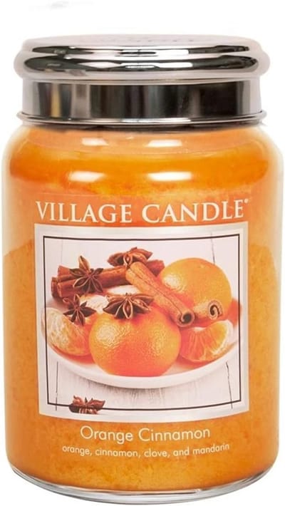 Geurkaars 626g - Traditie Oranje Cinnamon - 2-Lont Windlicht voor Optimale Geurontwikkeling
