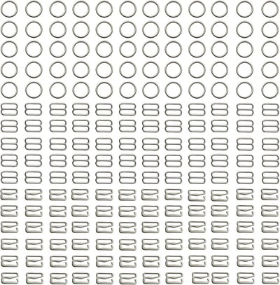 180 Stuks Verstelbare Lingerie Clips en Haakjes voor Bh en Badmode - 8mm (Zilver) met Sliders en Beugels