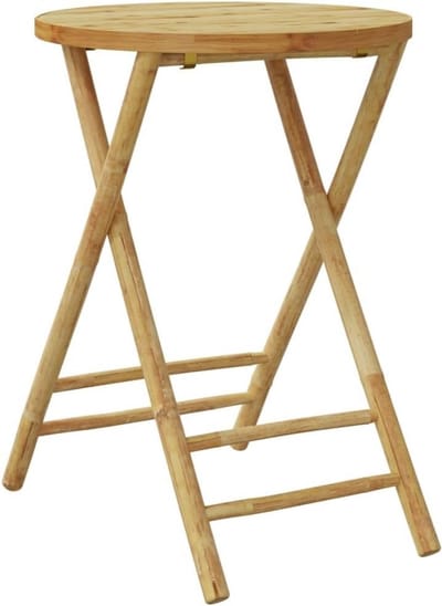 Ronde Inklapbare Bamboe Balkontafel voor Buiten Gebruik
