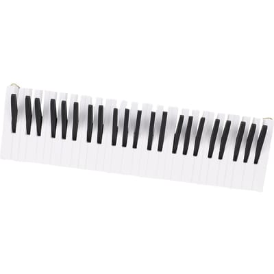 Wandgemonteerde kapstokhaak in Scandinavische stijl met pianotoetsdesign, houten kledinghanger voor thuis white