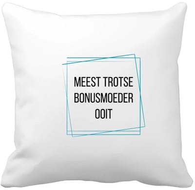 Akyol - meest trotse bonusmoeder ooit Kussen hoes - Mama - trotse bonusmoeder - moeder cadeautjes - moederdag - verjaardagscadeau - verjaardag - cadeau - geschenk - kado - gift - moeder artikelen - 40 bij 40 cm