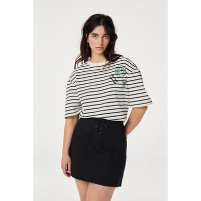 Fabienne Chapot Benja T-shirt Cosy White/black Maat: XXL | Tops Outlet | Dames | Zwart