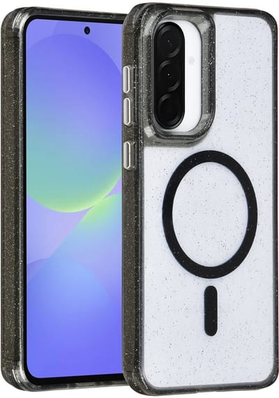 TUNIQ telefoonhoesje voor Samsung Galaxy A36 - MagSafe met glitter - Zwart