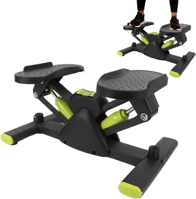 Stap Machine Trainer - Compacte Stepper - Thuis Fitness - Zij-aan-zij Beweging - 50x32x22cm - Groen