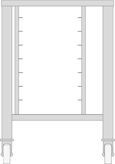 Table with Wheels for Steamer 5X 2/3 GN