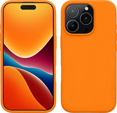 kwmobile telefoonhoesje geschikt voor Apple iPhone 16 Pro - Hoesje met siliconen coating - Smartphone case in fruitig oranje
