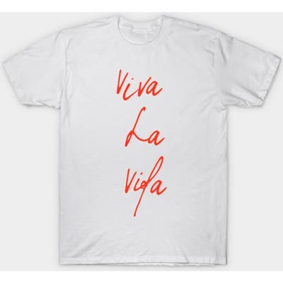 T-shirt Femme Viva La Vida Imprimé Harajuku T-shirt Kawaii Été Manches Courtes T-shirt Femme Haut 4XL blanc