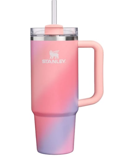 Stanley Quencher H2.0 Flowstate Tumbler 0.89L (Sunset Spiral) - RVS - Lekvrije Thermosbeker met Rietje & Handvat – Geïsoleerd RVS – BPA-vrij - Drinkfles Waterfles
