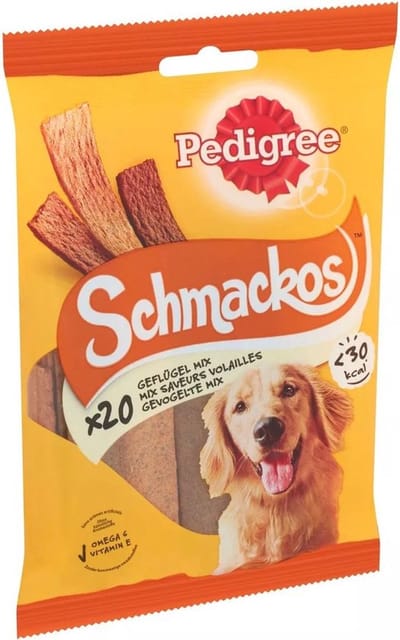5x 20 Pedigree schmackos gevogelte