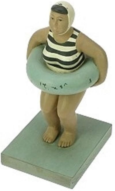 Dikke Dame met zwemband 10x10x20cm