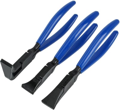 Tangenset - Plaatwerk Buigtang - 3-delige Metalen Vouwtangenset - 45°/90°/180° - Blauw - Universeel voor Auto, Plaatwerk & Metaalbewerking