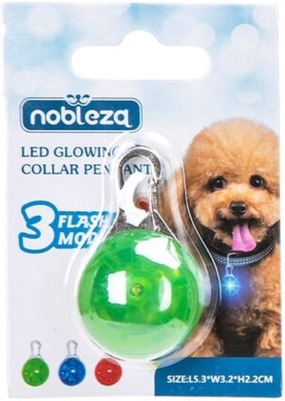 Nobleza Hondenlampje - LED Lampje voor Hondenhalsband - Veiligheidslampje Hond - 3 Lichtstanden - Waterbestendig - Groen
