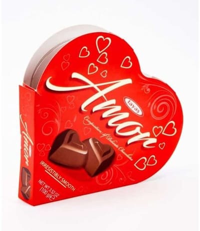 Amor Tayas Hazelnut Aroma Hartvormige Geschenk Chocolade 100 g – Luxe Hartdoos met Hazelnootchocolade – Perfect Cadeau voor Liefde & Speciale Momenten -Kalp Kutulu Hediyelik Çikolata - Hazelnut Flavored Heart-Shaped Gift Chocolate 100 g
