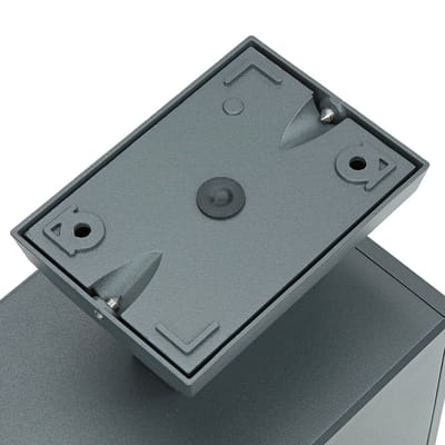 Licht-Erlebnisse - Ontario - Wandlamp - IP54 - E27 - van - Gegoten aluminium glas - in - antraziet