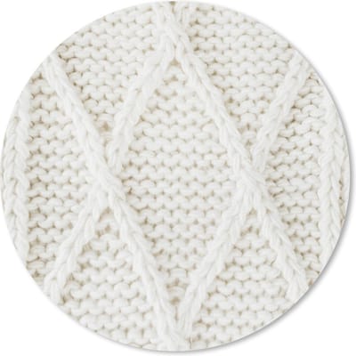 Muismat rond 20x20 cm - Mousepad Trui - Patronen - Wit - Ronde muismatten - Kerst - Cadeau - Kerstcadeau voor mannen en voor vrouwen