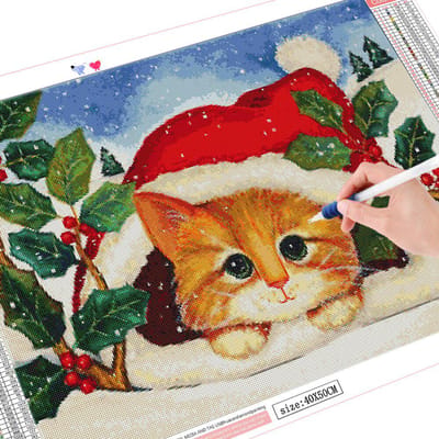 5D Diamant Schilderij Nieuwkomers Kat Handwerk Diamant Borduren Verkoop Dier Mozaïek Kerstcadeau Full Square 20X30CM