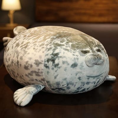 20cm Zeehond Kussen Kaiyukan Populair Hoge Kwaliteit Duurzaam Ontwerp Veilig voor Kinderen Zachte Zeehond Poppetje Aquarium Pluche Speelgoed beige