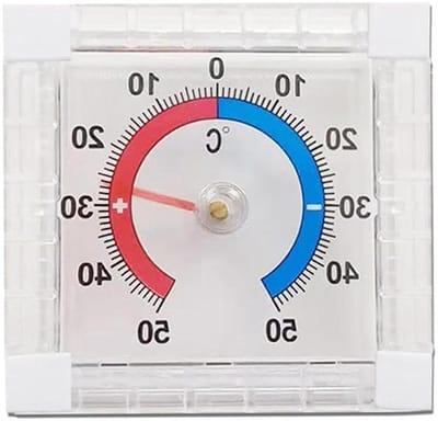 Binnnen Buiten Temperatuurmeter - Klimaatmeter Weerstation - Klimaat Monitoren - Zelfinstellende Wijzer - -50 tot 50 graden - Wit