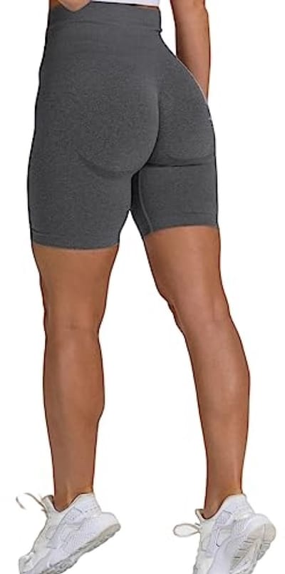 Dames sportshorts met hoge taille - Naadloze gymlegging voor training en yoga