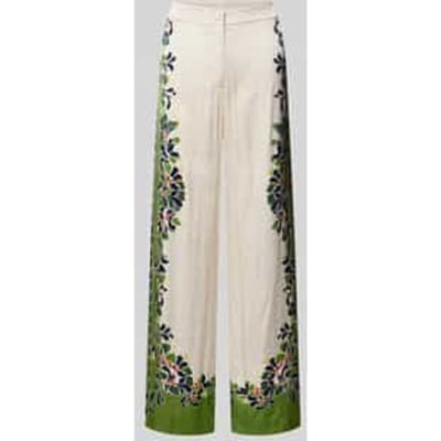 wide leg broek van viscosemix met steekzakken
