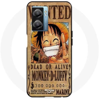 Oppo A77 5G hoesje One Piece Wanted Poster Monkey D Luffy