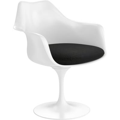 Knoll International Saarinen Tulip Armleunstoel - Hallingdal 65 (180) - coal - wit