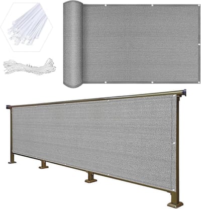 Weerbestendig 105 x 360 cm Patio Privacy Screen - Flexibel, Onderhoudsvriendelijk Balkon Scherm met Touw en Kabelbinders