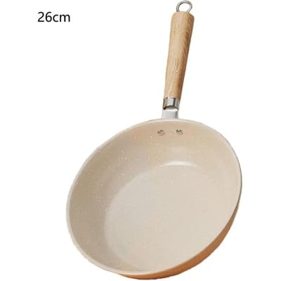 Anti-aanbak Wok Koekenpan Huis Steakpan Pannenkoekenpan Gebakken Inductiekookplaat Gasfornuis Speciale Sauspan Maifansteen Anti-aanbakpan beige