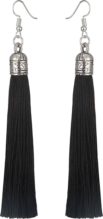 Fako Bijoux® - Oorbellen - Kwast Romania XL - Zwart