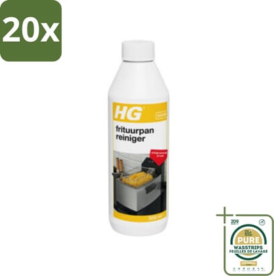 20 x HG Frituurpanreiniger 500 ml - Grootverpakking - Frituurpan Reinigen - Vet Verwijderen - Frituurvet Reinigen - Frituurpan Reiniger - Frituurpan Schoonmaken
