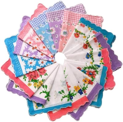 Draagbare Zakdoek - Zweet Absorberend - Bruiloft Party - Zachte Polyester Stof - 30 x 30 cm - Kant Halve Maan
