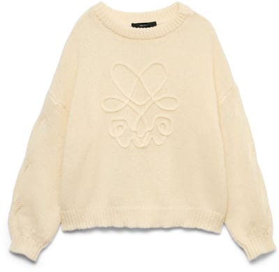 VERO MODA - VMVILLA LS O-NECK EMBROIDERY PULL SB TS - Dames - Gebreide truien