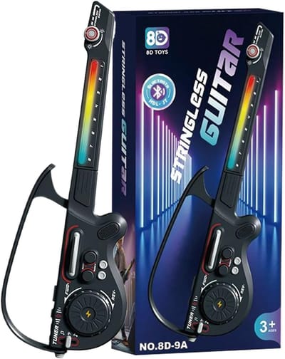 Elektrische Gitaar Speelgoed - Muziek Instrument - Educatief Spelen - Draadloos & Opvouwbaar - 41.5 x 19.8 x 8.7 cm