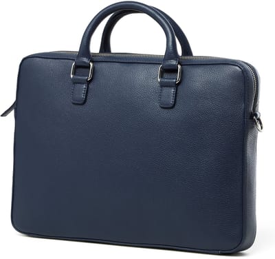 Vancouver | Marineblauwe leren laptoptas