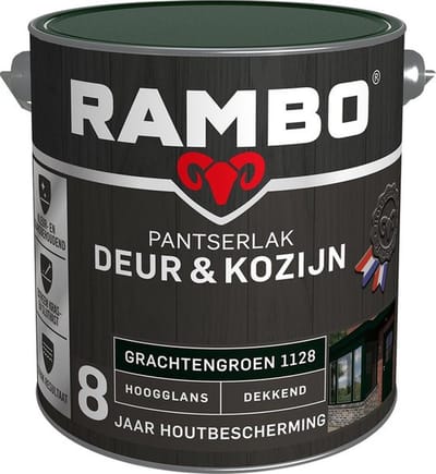 Rambo Pantserlak Deur & Kozijn Hoogglans Dekkend - Goed Reinigbaar - Grachtengroen - 2.5L