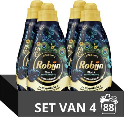 Robijn Klein & Krachtig Collections Vloeibaar Wasmiddel - Beautiful Mystery - 4 x 22 wasbeurten - Voordeelverpakking