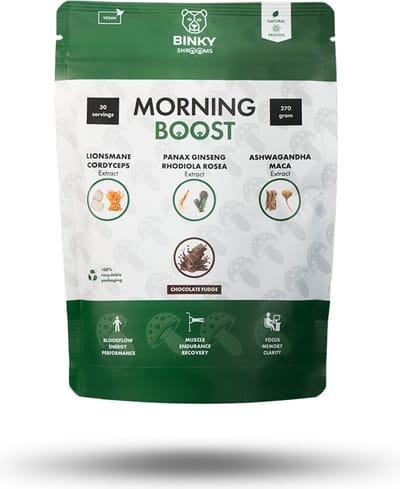 Binky Protein Morning Boost 2.0 - energie, focus, kalmte en libido - paddenstoelen