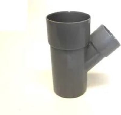 Dyka Verloop T-stuk met 2x mof en 1x spie 45° PVC grijs keurmerk BRL52100 125 x 75mm