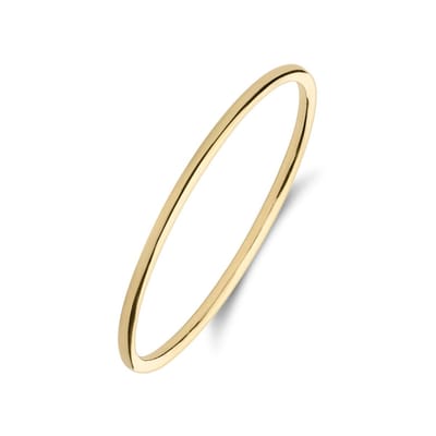 Lucardi Dames 14 karaat geelgouden ring smal - Ring - 14 Karaat Goud - Goud - 15.50 / 49 mm