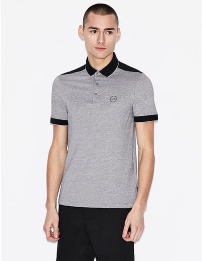 Armani Exchange 8nzf76_z8m5z Korte Mouw Poloshirt Grijs XS Man