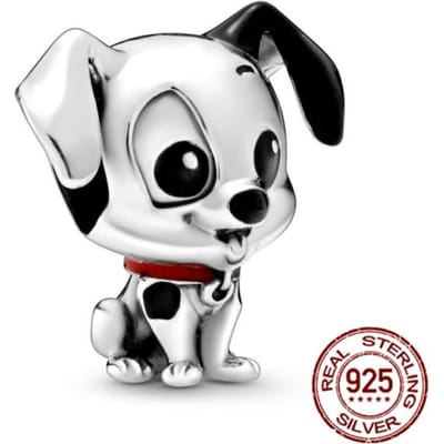 925 Sterling zilveren bedelkralen Kleine schattige olifant Dangle Dog Charms passen op zilveren armband black
