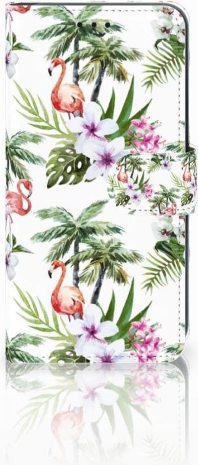 Xiaomi Mi A2 Lite Telefoonhoesje met Pasjes Flamingo Palms