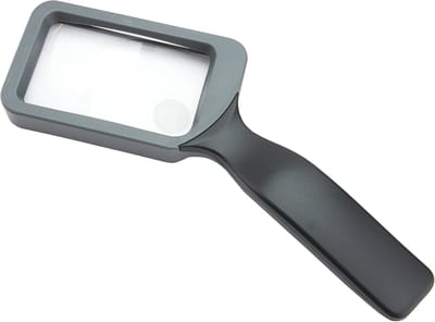 Handloep Rechthoekig - Vergrootglas Leesloep - Gedetailleerd Lezen - Dubbele Vergroting - 24x7cm - Transparant