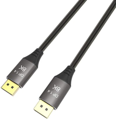 DrPhone H120 - 8K Ultra HD DisplayPort naar DisplayPort 1.4 - 1 Meter Male naar Male - Nylon gevlochten kabel - @ 60Hz -4K @144Hz