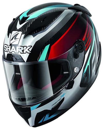 SHARK RACE-R PRO CARBON ASPY Motorhelm Integraalhelm Carbon Rood blauw - Maat L