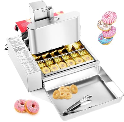 Donutmachine/Donutmaker - Automatisch Commercieel 6-rijig - 360 stuks/uur - RVS frituurpan - Intelligente bediening - Elektrisch