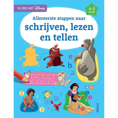 Disney Allereerste stappen naar schrijven, lezen en tellen (4-5 j.) Educatieve boeken (spelletjes en raadsels)